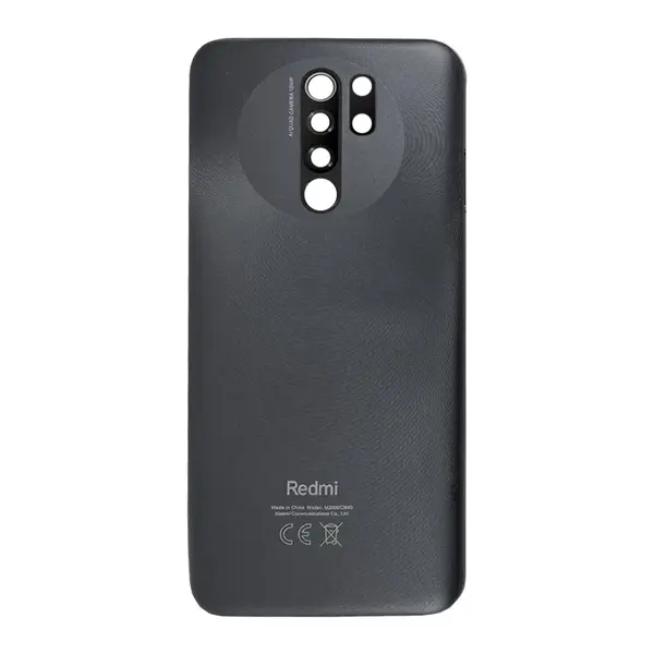 MR1_112971 Задня частина корпусу xiaomi redmi 9 grey (black) (з склом камери) original (prc) 