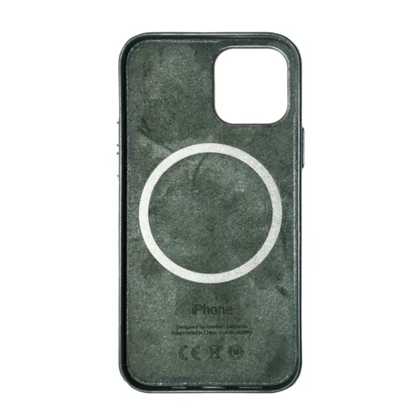 MR1_82497 Чохол (leather case) для iphone 12 / iphone 12 pro with magsafe forest green 