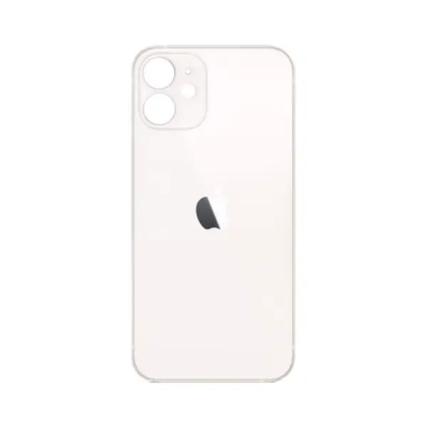 MR1_82299 Кришка задня iphone 12 white (великий виріз під камеру) 