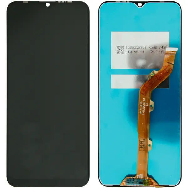 MR1_82811 Дисплей tecno spark 4 / camon 12 (kc2 / kc8 / cc7) / infinix hot 8 (x650) complete black 