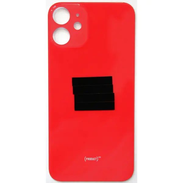 MR1_83891 Кришка задня iphone 12 mini red (великий виріз під камеру) 