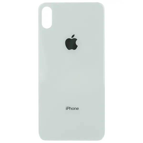 MR1_84898 Кришка задня iphone xs max silver (великий виріз під камеру) 