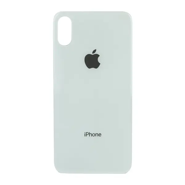 MR1_84904 Кришка задня iphone xs silver (великий виріз під камеру) 