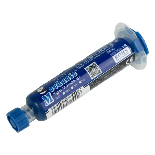 MR1_88300 Паяльна маска mechanic з уф-затвердінням uvh900-by (синя 10 ml) 