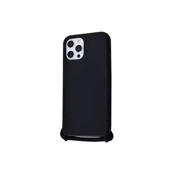 MR1_83768 Чохол (lanyard case) для iphone 12 pro max зі шнурком black 