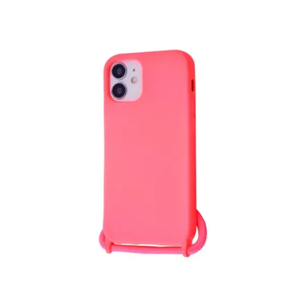 MR1_83738 Чохол (lanyard case) для iphone 12 mini зі шнурком bright pink 