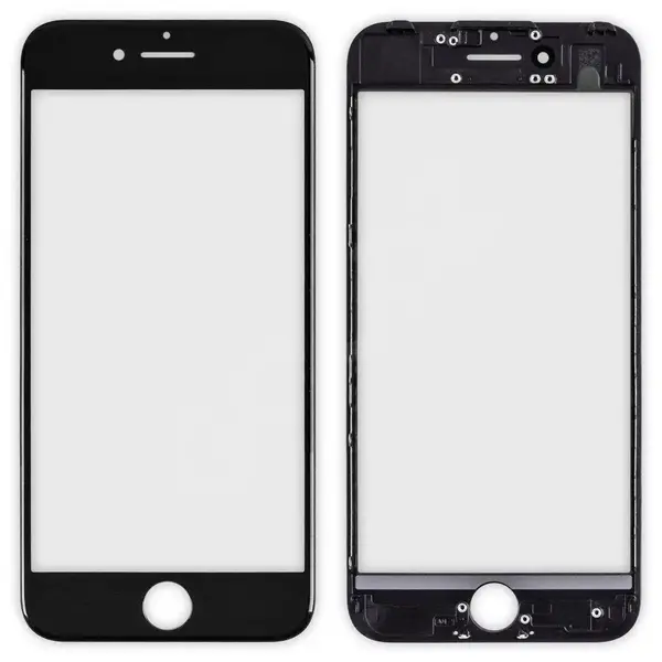 MR1_91288 Скло дисплея (для переклеювання) iphone 7 (4.7") black complete with frame 