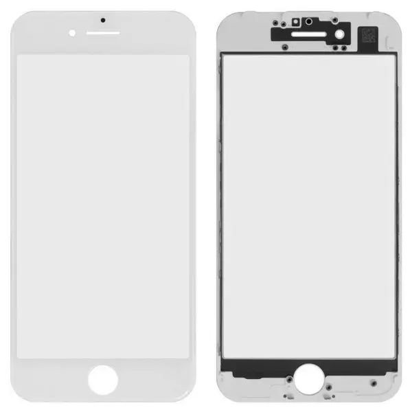 MR1_92546 Скло дисплея iphone 7 (4.7") для переклеювання з рамкою та oca white 