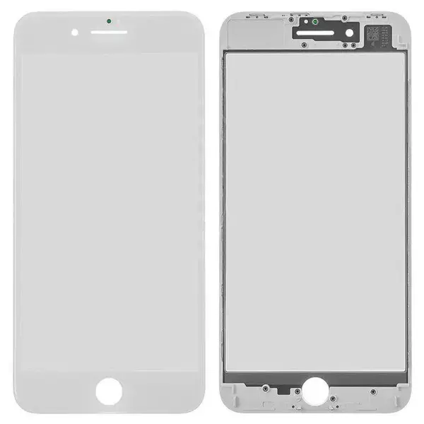 MR1_93499 Скло дисплея (для переклеювання) iphone 8 plus (5.5") white complete with frame 