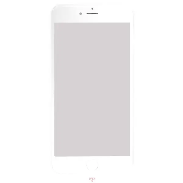 MR1_92542 Скло дисплея iphone 6 plus (5.5") для переклеювання з рамкою та oca white 