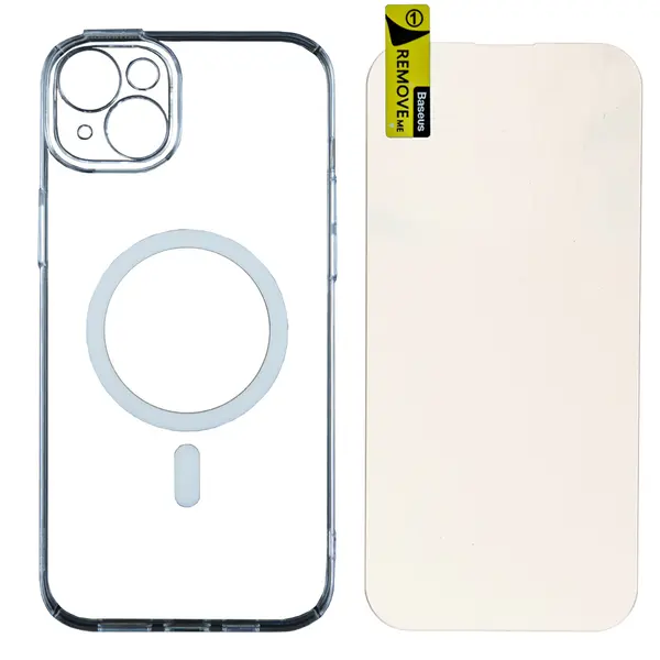 MR1_98882 Чохол baseus crystal magnetic для iphone 14 plus (прозорий) 