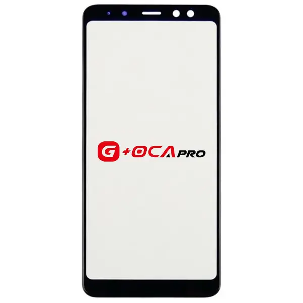 MR1_100879 Скло дисплея oca pro для samsung galaxy a8 2018 sm-a530 black + oca (для переклеювання) 