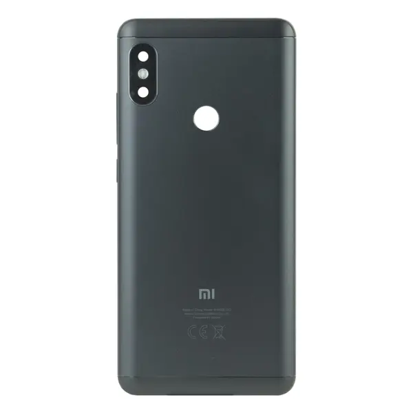 MR1_100992 Задня частина корпусу xiaomi redmi note 5 / note 5 pro black (з склом камери) 