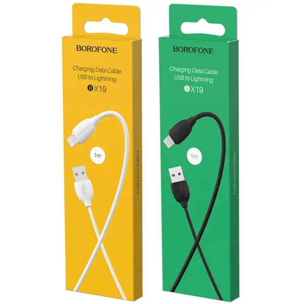 MR1_97095 Кабель usb lightning borofone bx-19 (1m / 2.4a) black 