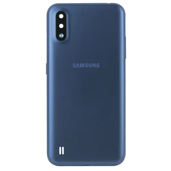 MR1_101108 Задня частина корпусу samsung galaxy a01 sm-a015 blue (з склом камери) 
