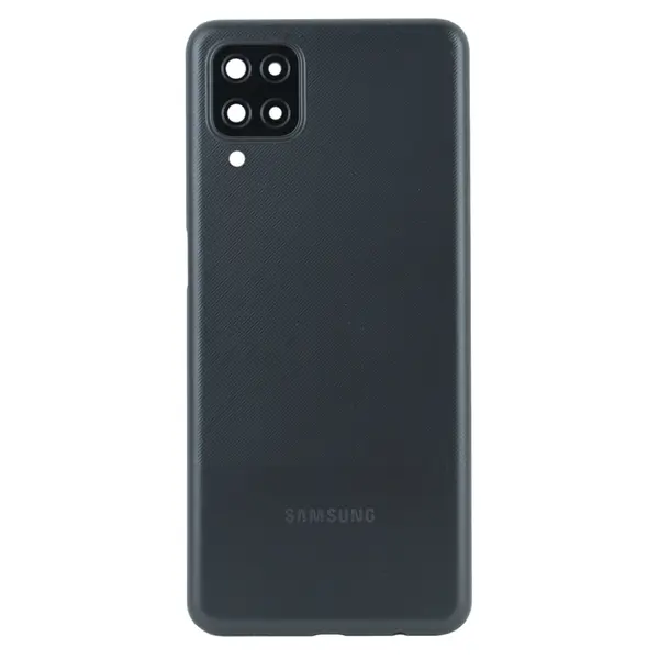 MR1_101158 Задня частина корпусу samsung galaxy a12 sm-a125 black (з склом камери) 