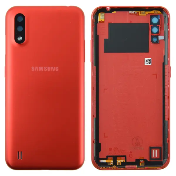 MR1_101160 Задня частина корпусу samsung galaxy a01 2020 sm-a015 red (з склом камери) 