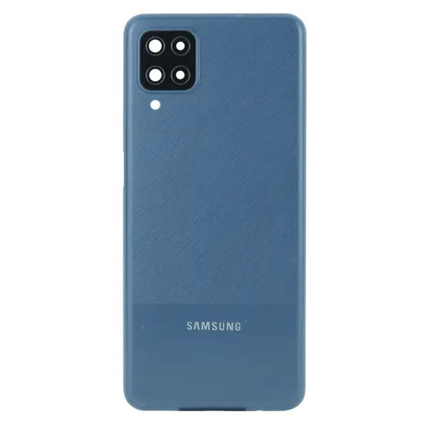 MR1_101531 Задня частина корпусу samsung galaxy a12 sm-a125 blue (з склом камери) 