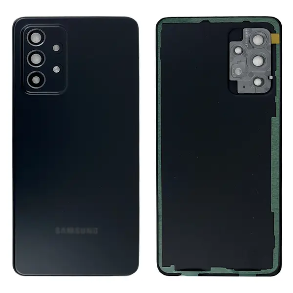 MR1_101621 Задня частина корпусу samsung galaxy a52 sm-a525 / a526 / a528 black (з склом камери) 