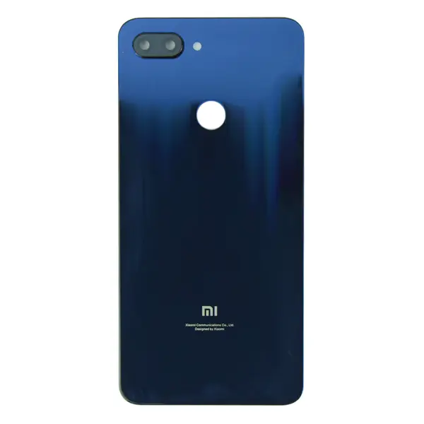 MR1_101660 Задня частина корпусу xiaomi mi 8 lite aurora blue (з склом камери) 