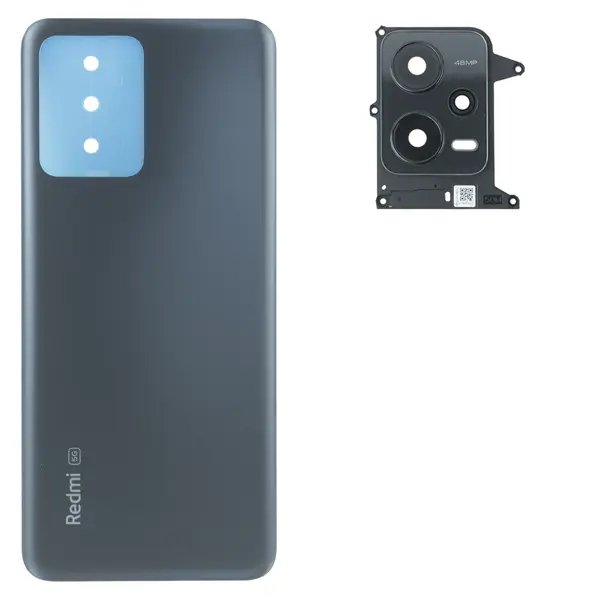 MR1_101739 Задня частина корпусу xiaomi redmi note 12 5g black (з склом камери) 