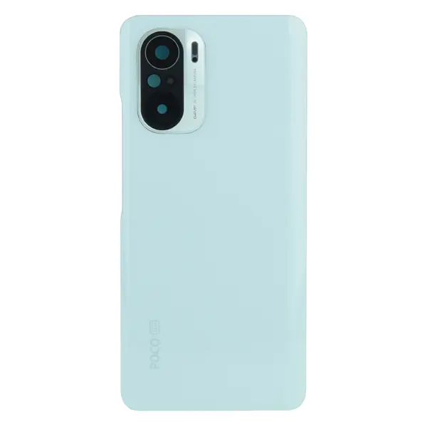 MR1_103224 Задня частина корпусу xiaomi poco f3 / redmi k40 arctic white (з склом камери) 