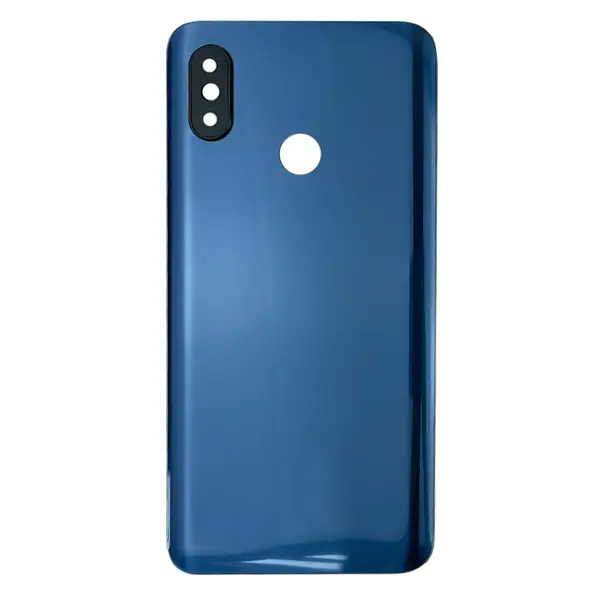 MR1_104436 Задня частина корпусу xiaomi mi 8 blue (з склом камери) 