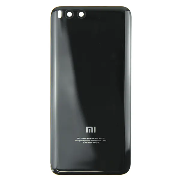 MR1_105032 Задня частина корпусу xiaomi mi 6 black (з склом камери) 