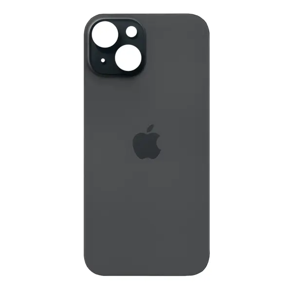 MR1_101941 Кришка задня iphone 15 black (великий виріз під камеру) 