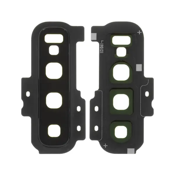 MR1_102222 Скло камери samsung galaxy s10 plus sm-g975 / sm-g976 black (з рамкою) 