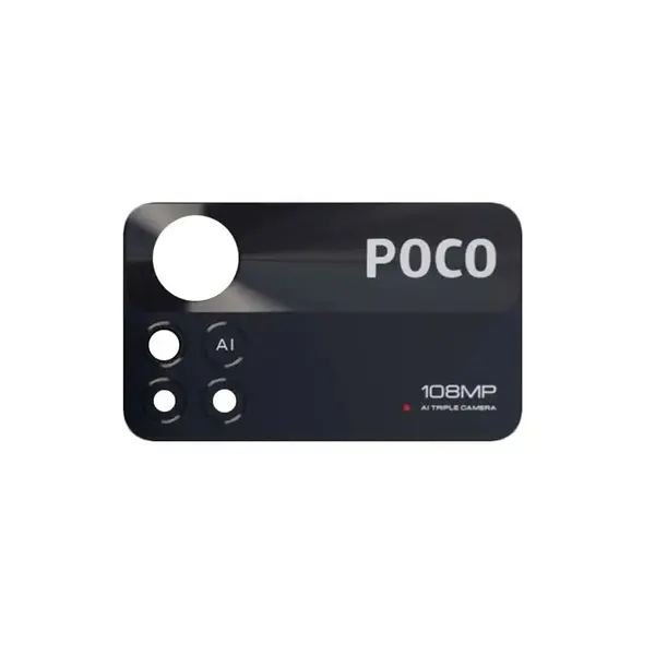 MR1_104855 Скло камери xiaomi poco x4 pro 5g black (великий виріз під камеру) 