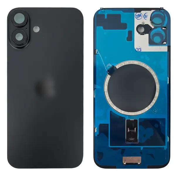 MR1_108061 Кришка задня iphone 16 plus black (з рамкою) original (prc) 