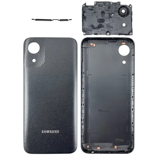 MR1_108088 Задня частина корпусу samsung galaxy a03 core sm-a032f black (з склом камери) 