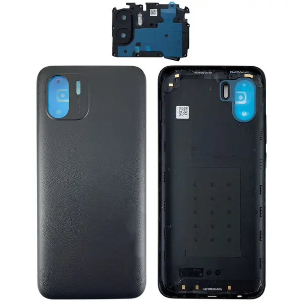 MR1_108124 Задня частина корпусу xiaomi redmi a1 / redmi a2 black (з склом камери) 