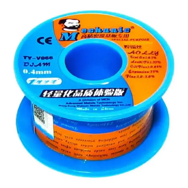 MR1_106741 Припій mechanic ty-v866 (0.4mm / 40g) 