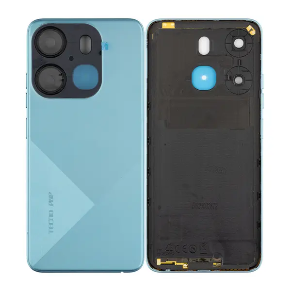 MR1_106579 Задня частина корпусу tecno spark go 2023 blue (з склом камери) 