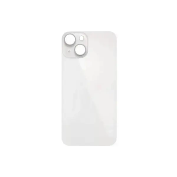 MR1_109793 Кришка задня iphone 13 mini starlight (великий виріз під камеру) 