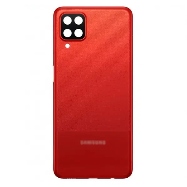 MR1_109855 Задня частина корпусу samsung galaxy a12 sm-a125 red (з склом камери) 