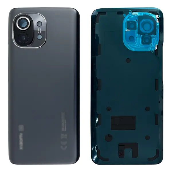 MR1_111151 Задня частина корпусу xiaomi mi 11 midnight gray (з склом камери) original (prc) 