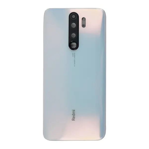 MR1_111586 Задня частина корпусу xiaomi redmi note 8 pro white (з склом камери) original (prc) 