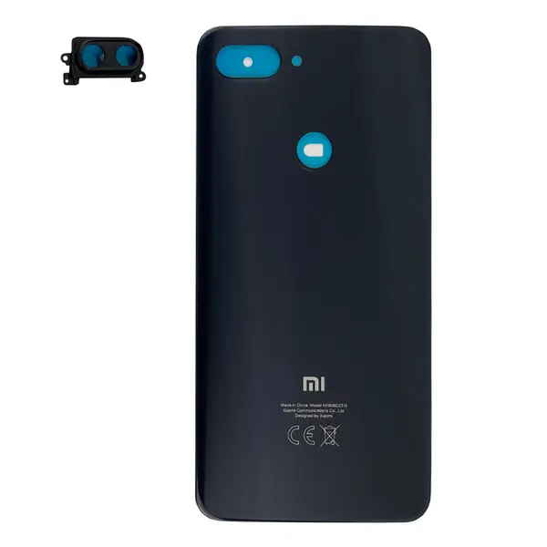 MR1_111992 Задня частина корпусу xiaomi mi 8 lite midnight black (з склом камери) original (prc) 