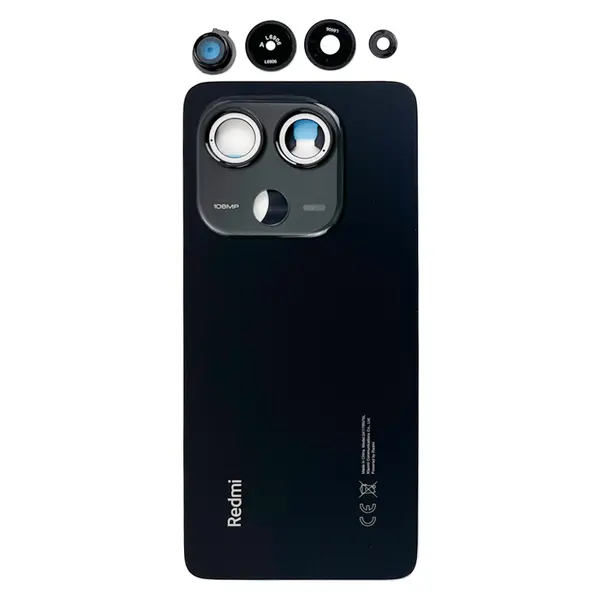MR1_112006 Задня частина корпусу xiaomi redmi note 14 4g black (з склом камери) original (prc) 