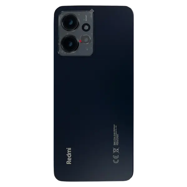 MR1_112959 Задня частина корпусу xiaomi redmi note 12 4g onyx gray (з склом камери) original (prc) 