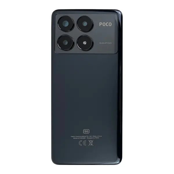 MR1_112980 Задня частина корпусу xiaomi poco x6 pro black (з склом камери) original (prc) 