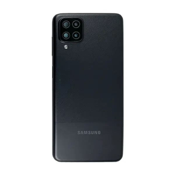 MR1_113121 Задня частина корпусу samsung galaxy a12 sm-a125 black (з склом камери) original (prc) 