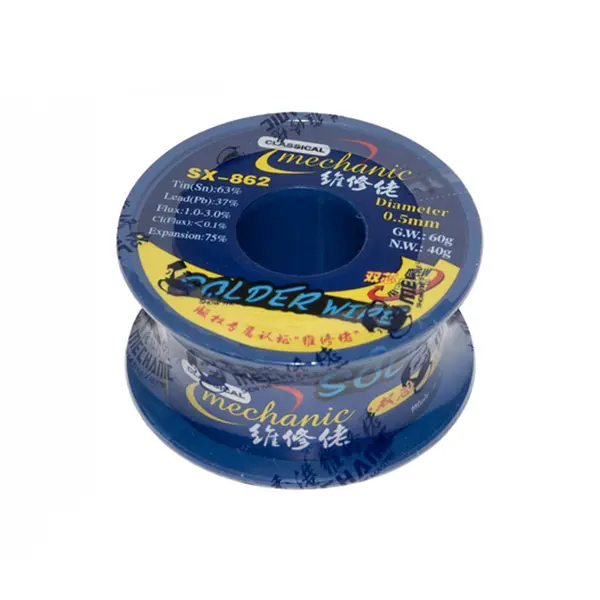 MR1_110759 Припій mechanic sx862 з каніфольним сердечником (0.5mm / 60g) 