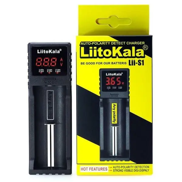 MR1_114257 Універсальний зарядний пристрій liitokala lii-s1 для акумуляторів 18650, aa, aaa, та інші 
