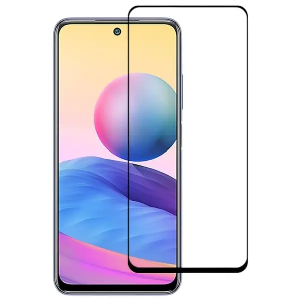 MR3_196581 Скло redmi 10, redmi note 10 5g, poco m3 pro full glue titanium (0.3mm, black) люкс 