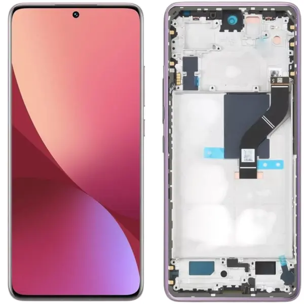 MR3_199888 Дисплей xiaomi 12 lite (2022), з сенсором, та рамкою пурпуровий сервісний оригінал 