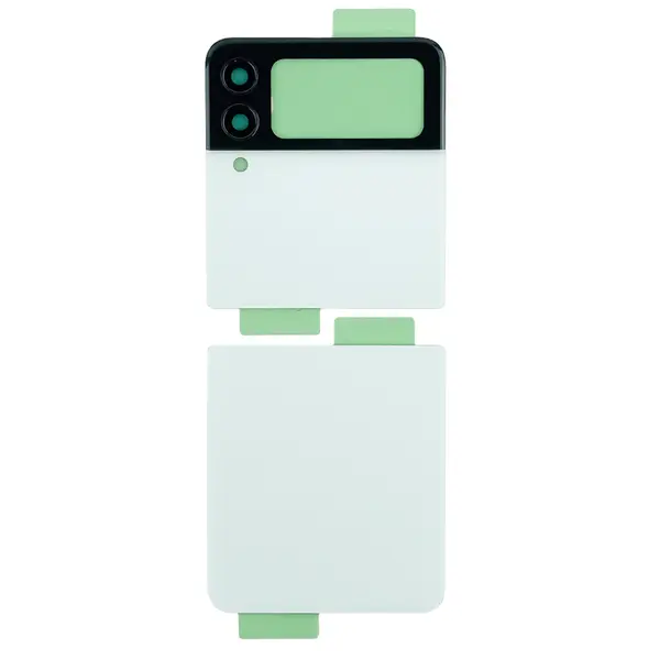 MR1_105236 Задня частина корпусу samsung galaxy z flip 3 sm-f711 cream (з склом камери) 